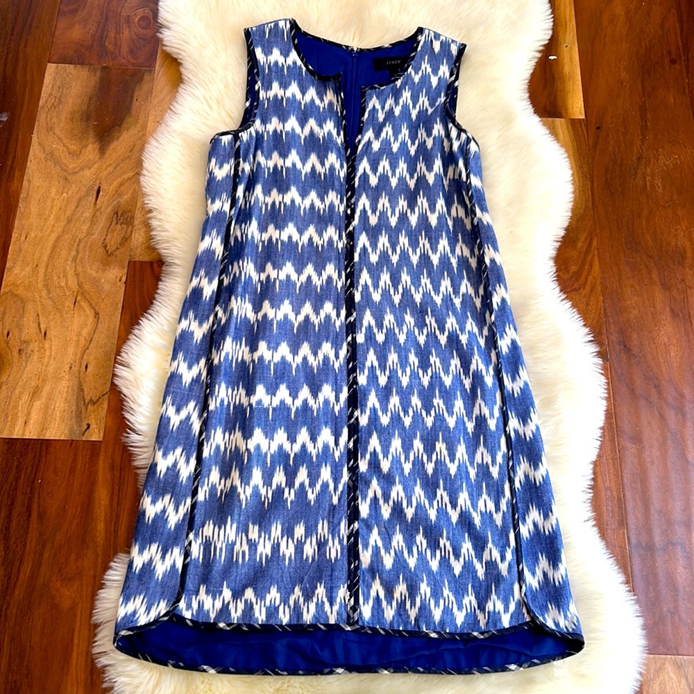 jcrew ikat shift dress size 4